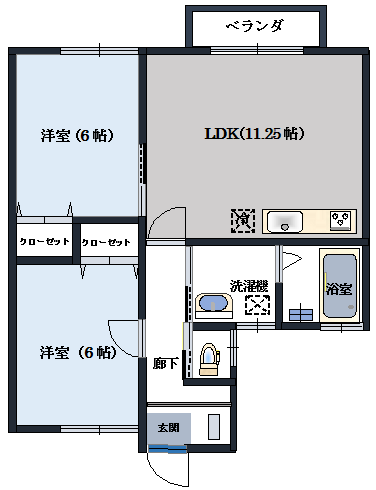 グランディールD棟・C号(1階)